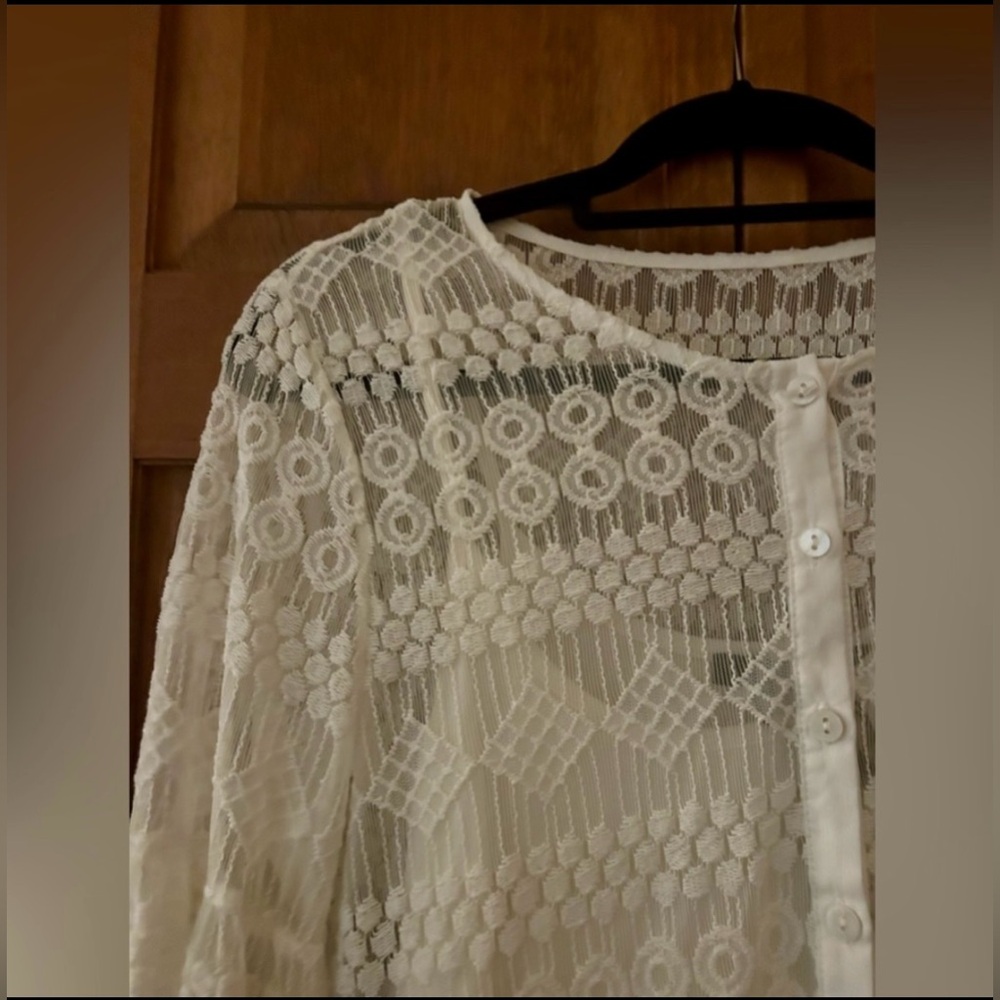 Romeo & Juliet Couture White/Ivory Women’s Boho Bohemian Lacy Flowy Sz S Dress - Picture 3 of 13